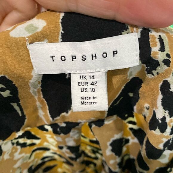 Topshop Leopard Print Mock Wrap Midi Dress - Picture 13 of 15